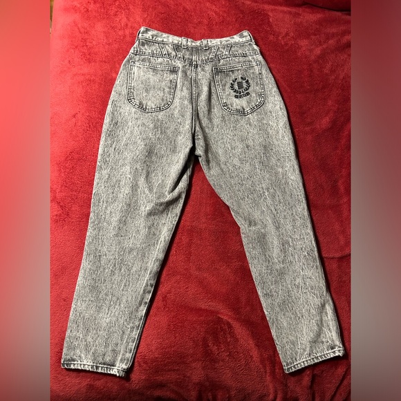 Vintage Gitano High Waisted Mom Jeans. Fem size 14 Short. Grey/Black stone wash. - Picture 2 of 7